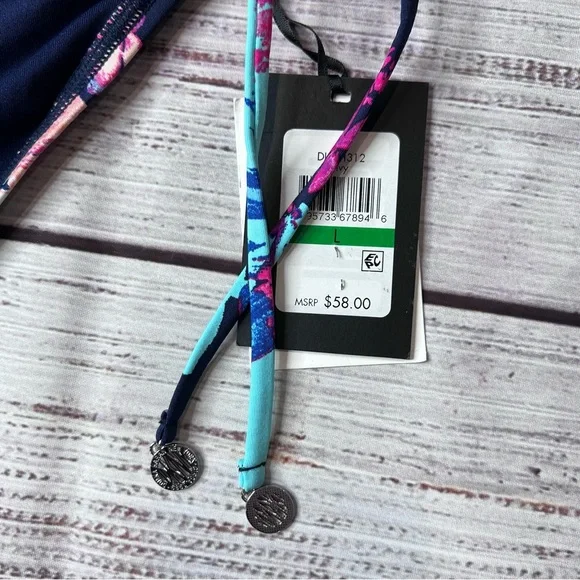 DKNY Floral Bikini Swim Bottom Navy - Picture 4 of 6